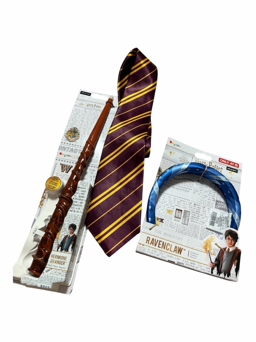 Mixed Lot Brand New Halloween Harry Potter Costume Accessory Wand Tie Headband